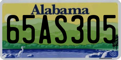AL license plate 65AS305