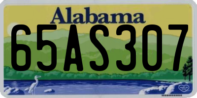 AL license plate 65AS307