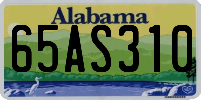 AL license plate 65AS310