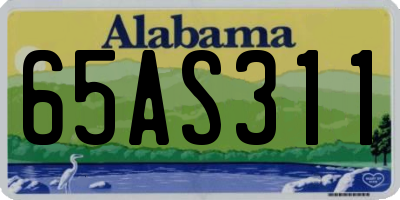 AL license plate 65AS311