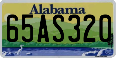 AL license plate 65AS320