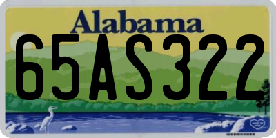 AL license plate 65AS322
