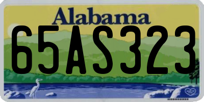 AL license plate 65AS323