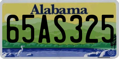 AL license plate 65AS325