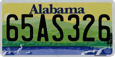 AL license plate 65AS326