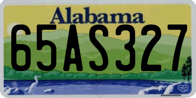 AL license plate 65AS327