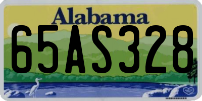 AL license plate 65AS328