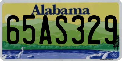 AL license plate 65AS329