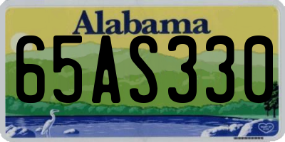 AL license plate 65AS330