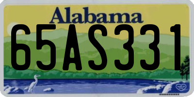 AL license plate 65AS331