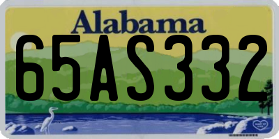 AL license plate 65AS332