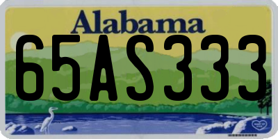AL license plate 65AS333