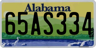 AL license plate 65AS334