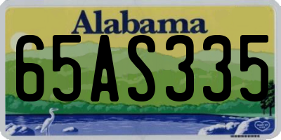 AL license plate 65AS335