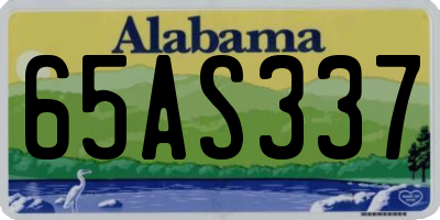 AL license plate 65AS337