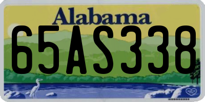 AL license plate 65AS338