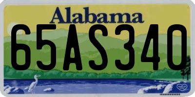 AL license plate 65AS340