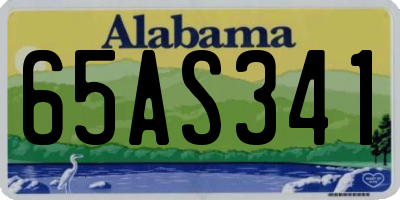 AL license plate 65AS341