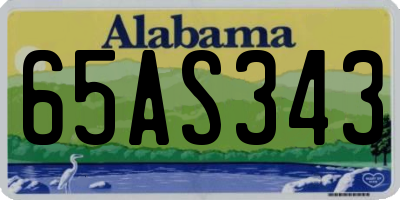 AL license plate 65AS343