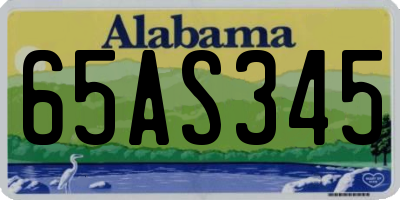 AL license plate 65AS345