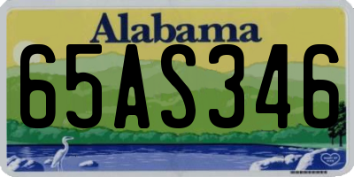 AL license plate 65AS346