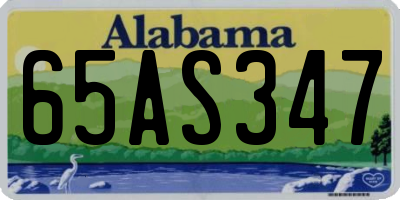 AL license plate 65AS347