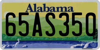 AL license plate 65AS350