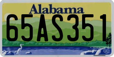 AL license plate 65AS351
