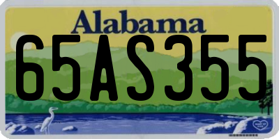 AL license plate 65AS355