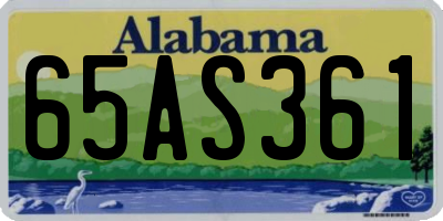 AL license plate 65AS361