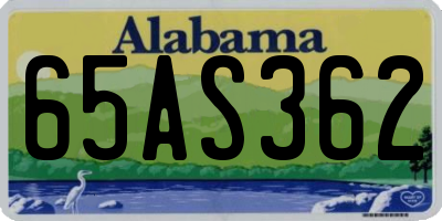 AL license plate 65AS362