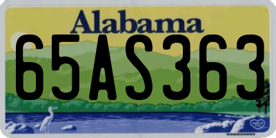 AL license plate 65AS363