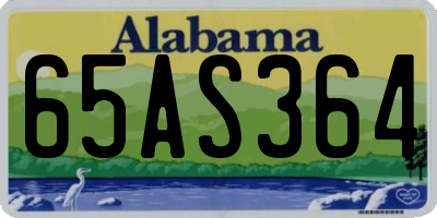AL license plate 65AS364