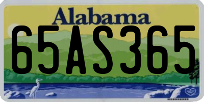 AL license plate 65AS365