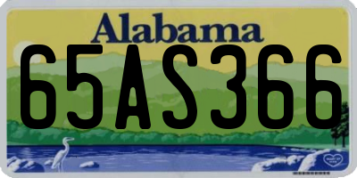 AL license plate 65AS366