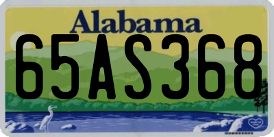 AL license plate 65AS368