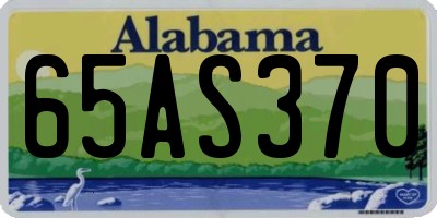 AL license plate 65AS370