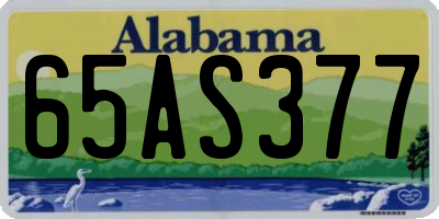 AL license plate 65AS377