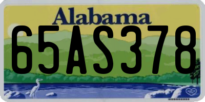 AL license plate 65AS378