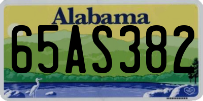AL license plate 65AS382