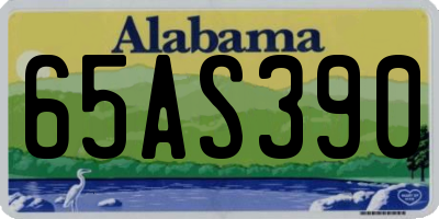 AL license plate 65AS390