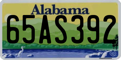 AL license plate 65AS392