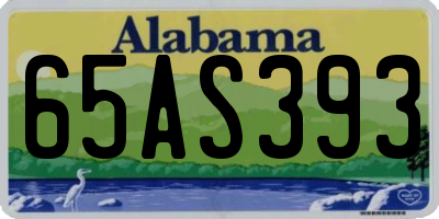 AL license plate 65AS393