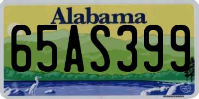 AL license plate 65AS399