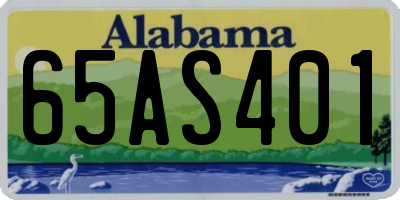 AL license plate 65AS401