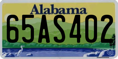 AL license plate 65AS402
