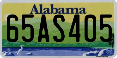 AL license plate 65AS405