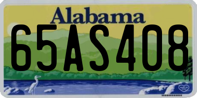 AL license plate 65AS408