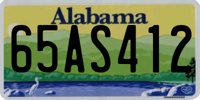 AL license plate 65AS412