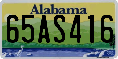 AL license plate 65AS416